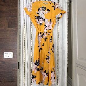 Loft Midi Dress Button Down